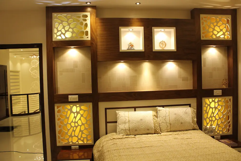 Luxury Wooden Bedroom Interior